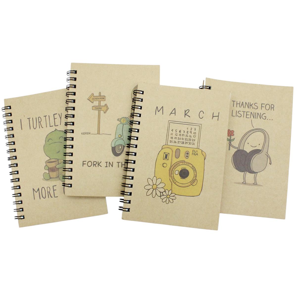 Sổ Lò Xo Kraft A6 - Không Kẻ Có Chấm - 80gsm - The Sun 03