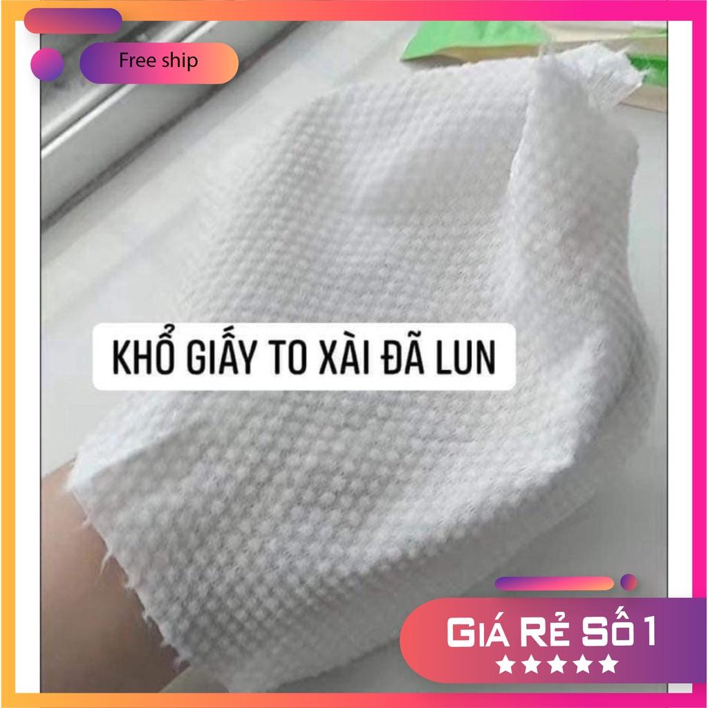 Khăn lau mặt dùng 1 lần cotton cao cấp tự nhiên hàn quốc cuộn to, khăn mặt khô tẩy trang