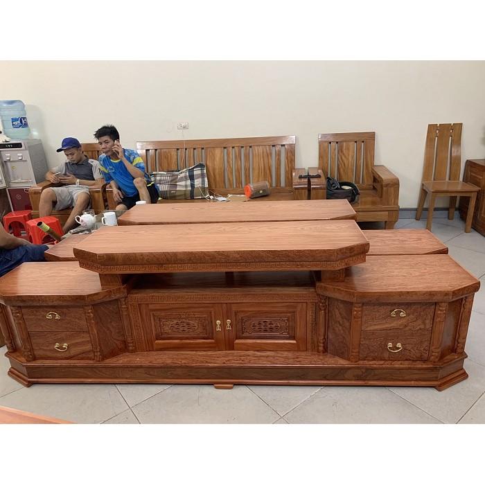 Kệ tivi kiểu Vát gỗ Hương Đá