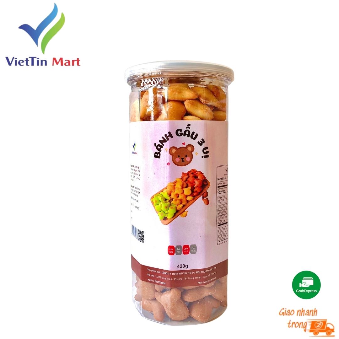 Bánh Gấu Mix 3 Vị VIETTIN MART 420G