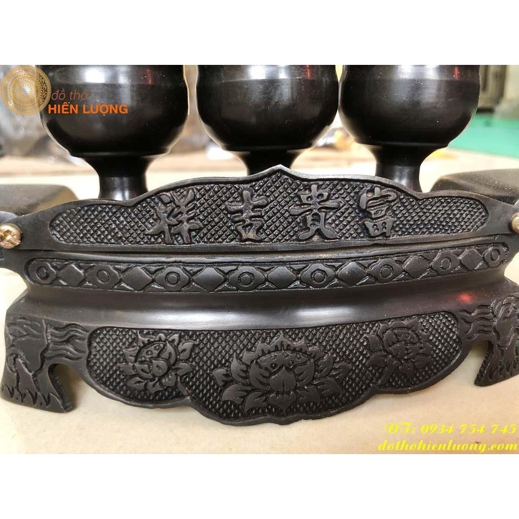 Bộ Ngai Chén 3 Bằng Đồng Thờ Cúng