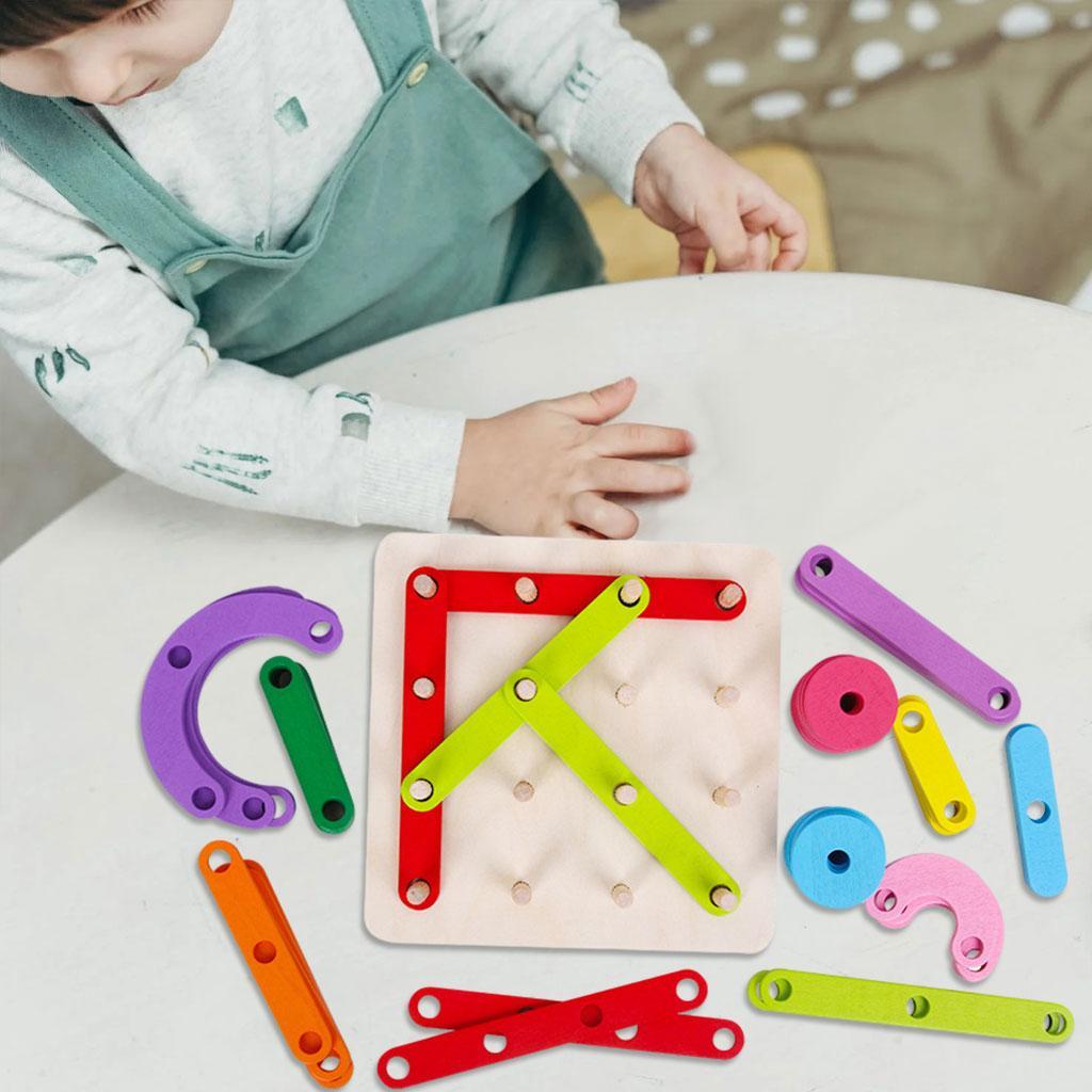 Wooden Montessori  Shape Color Sorter Matching for  Early