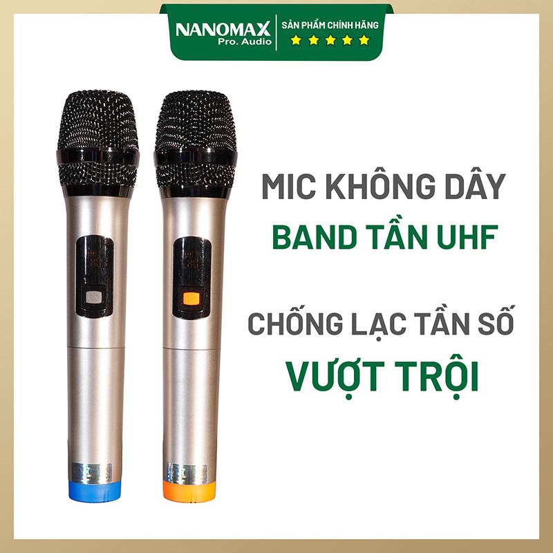 Loa Kéo Karaoke Bass Mạnh Lớn Nanomax KS-12F3 2022 Bass 30 Tặng 2 Mic 450w Đọc Được Usb Thẻ Nhớ Công Suất Có Bánh Xe Cao cấp Hàng Chính Hãng