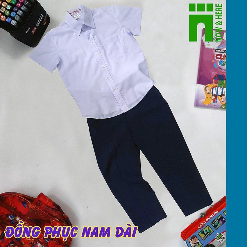 Quần đồng phục học sinh nam TỪ 15KG ĐẾN GẦN 75KG - Quần DÀI đồng phục màu XANH ĐEN - NH Kids Shop