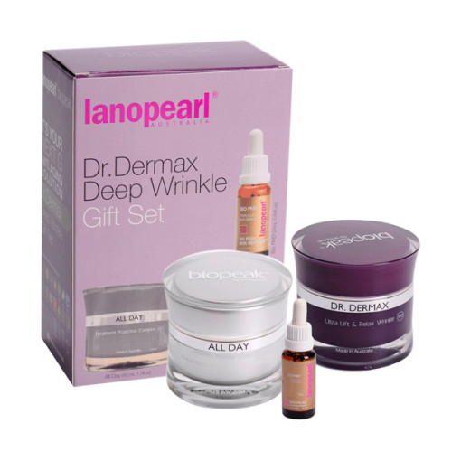 Bộ 3 sản phẩm ngăn ngừa, chống lão hóa chuyên sâu Lanopearl Dr.Dermax Deep Wrinkle Gift Set