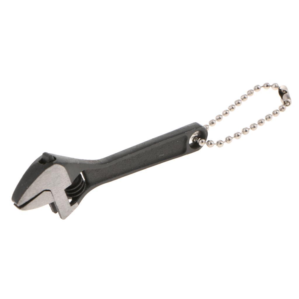Adjustable Mini Spanner Wrench Short Shank 10mm Opening Steel Wrench 2.5/4In
