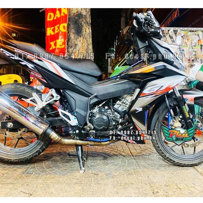 Tem rời Winner GTR đen phối cam bạc