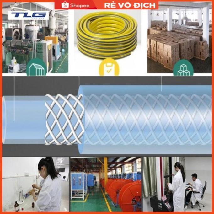 Bộ dây vòi xịt nước rửa xe,tưới cây .tăng áp 3 lần,loại 3m, 5m 206318 đầu đồng,cút,nối nhựa vàng+ tặng đai