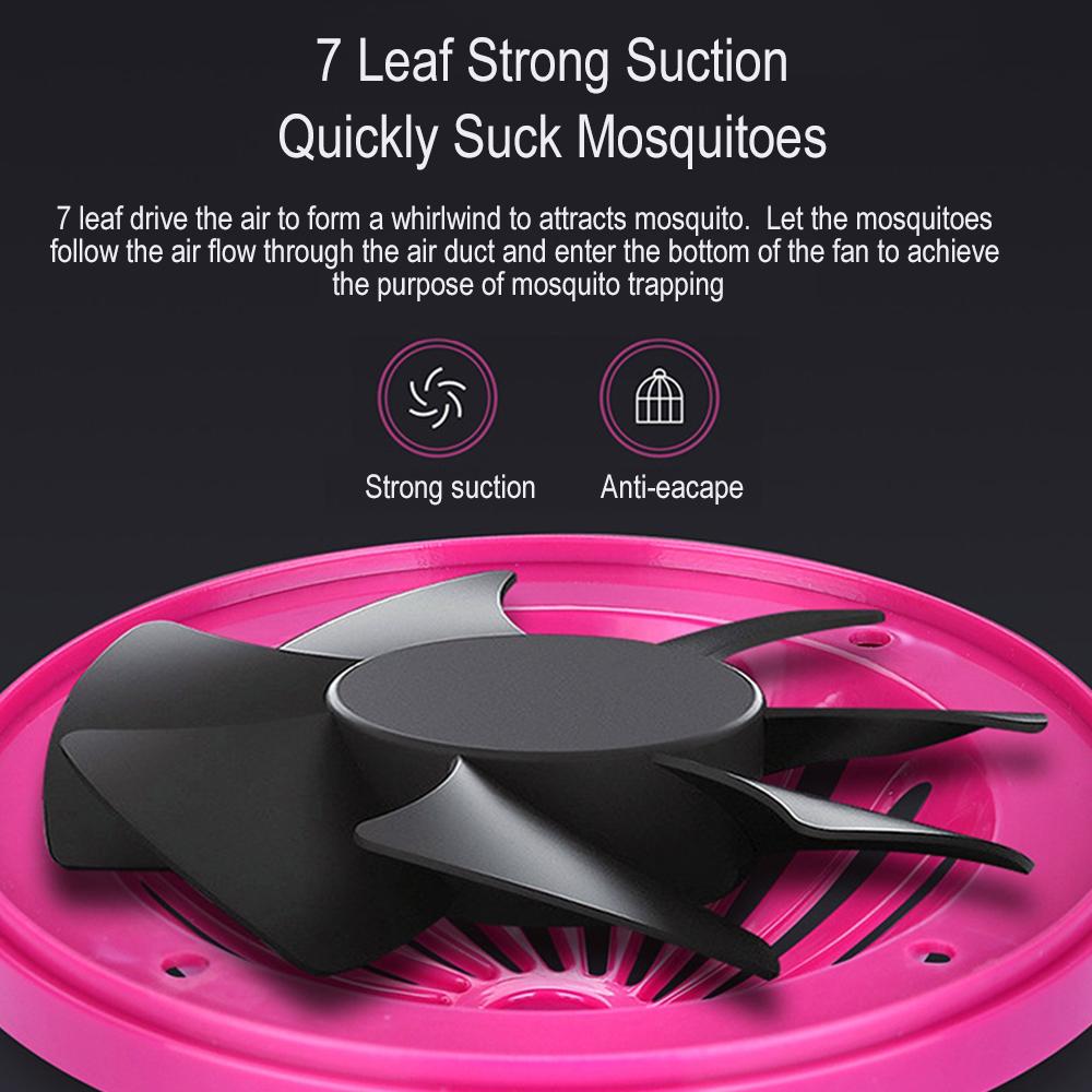 Đèn bẫy muỗi bằng ánh sáng UV sạc USB, hoạt động yên tĩnh