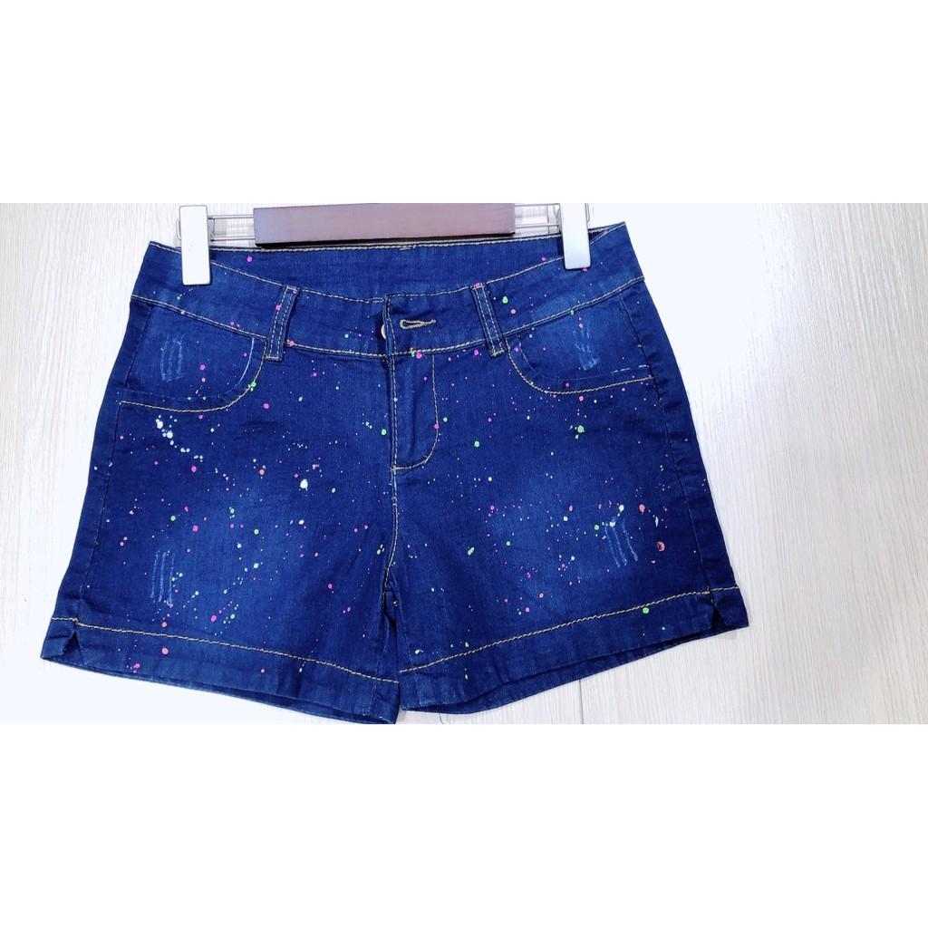 Quần short bò gân trơn unisex