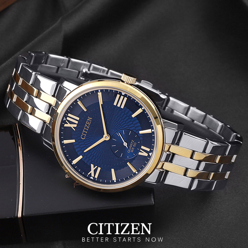 Đồng Hồ Nam Citizen Dây Thép Không Gỉ BE9176-76L - Mặt Xanh (39mm)