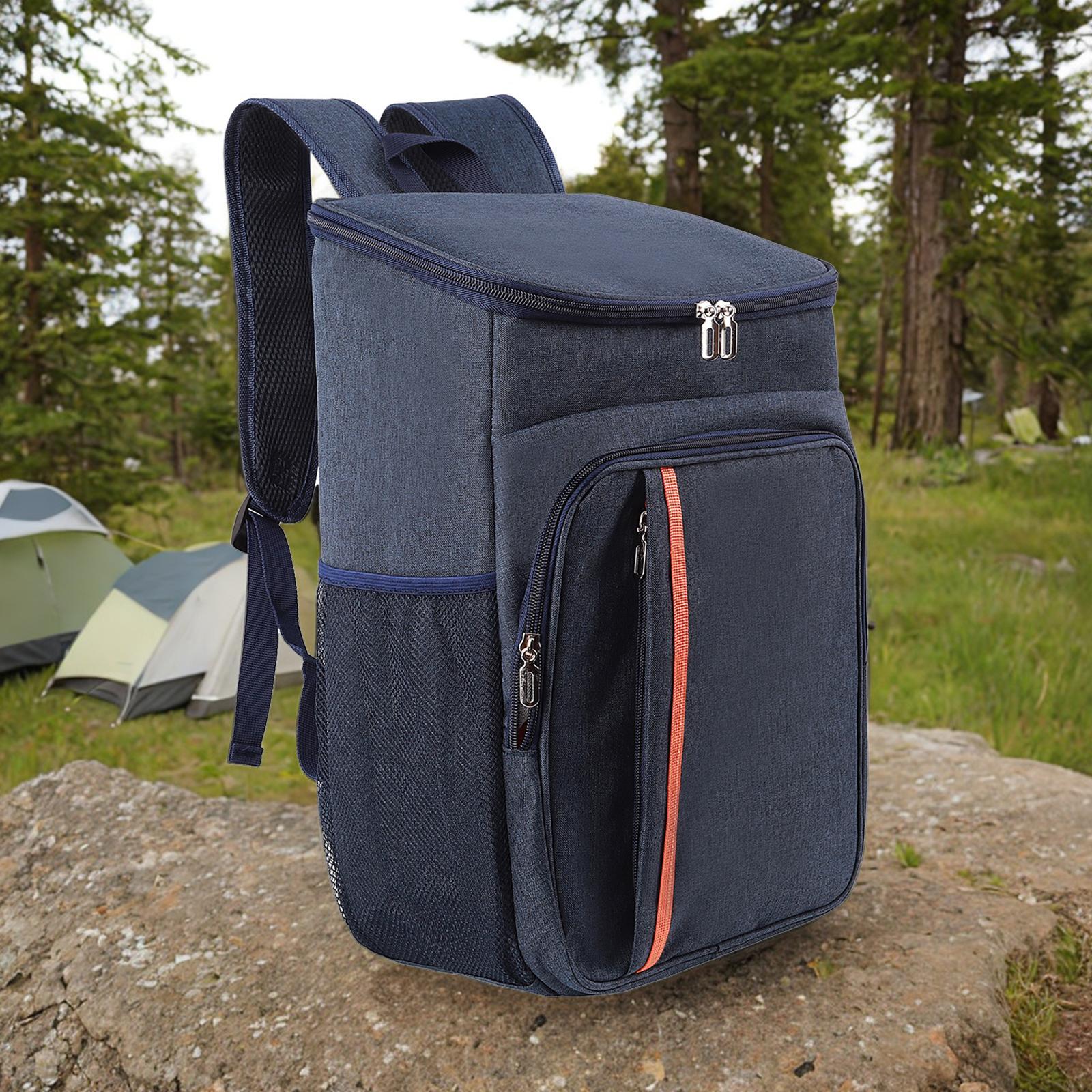 Lunch Backpack Outdoor Picnic Bag Large Capacity Oxford Cloth Lunch Box Insulated for Picnic Fishing Hiking Beach 18L