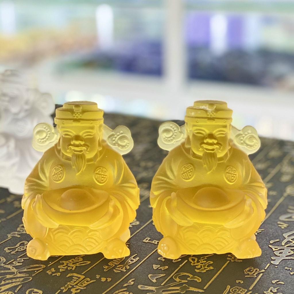 Tượng Thần Tài Lưu Ly , Tượng Thần Tài Để Xe ô tô -Cao 10cm