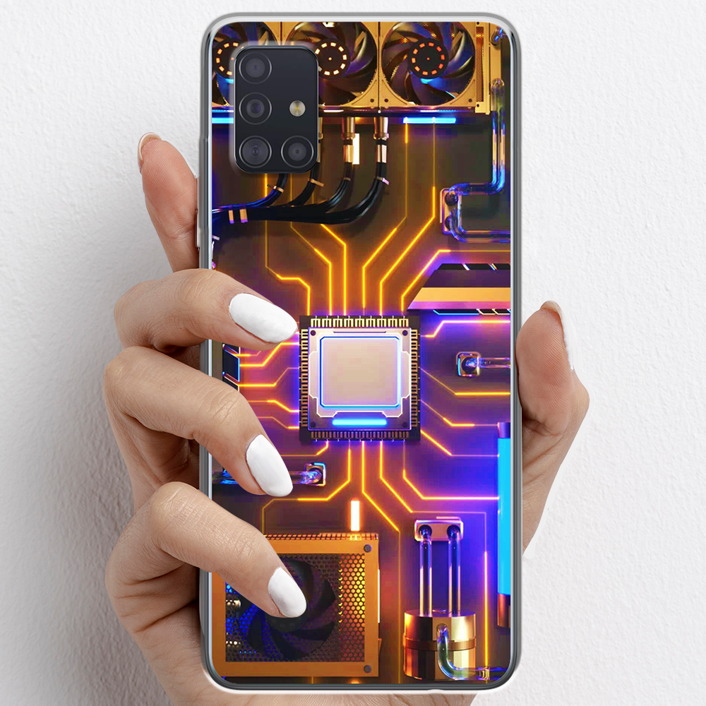 Ốp lưng cho Samsung Galaxy A51, Samsung Galaxy A71 nhựa TPU mẫu Chip CPU máy tính