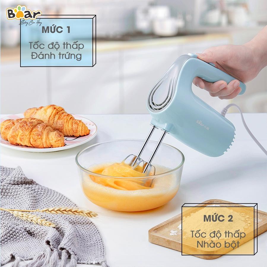 Máy Đánh Trứng Mini Cầm Tay Bear Công Suất Lớn Làm Bánh, Làm Kem - Hàng chính hãng - DDQ-B02P5