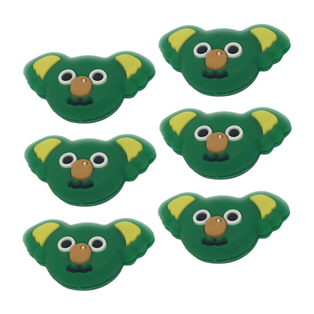 12 Pieces Tennis Racquet Damper Shock Absorber For Tennis Racket Green Gray