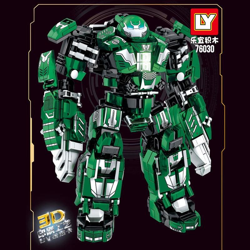 Đồ chơi Lắp Ráp Siêu anh hùng Hulkbuster MK26, LY76030 Marvel Ironman, Xếp hình thông minh