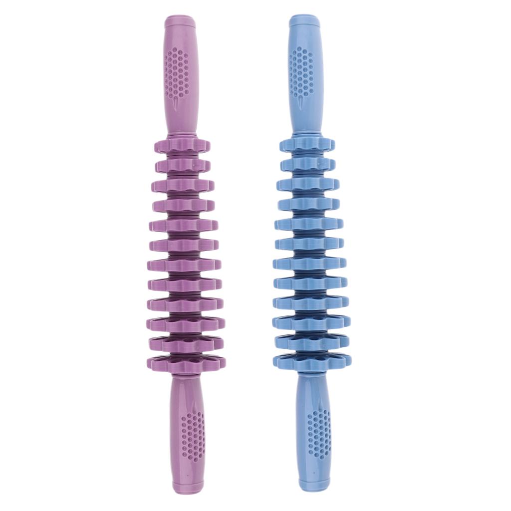 Multi-Functional Massage Roller Stick Back Neck Calf Leg Massager Purple