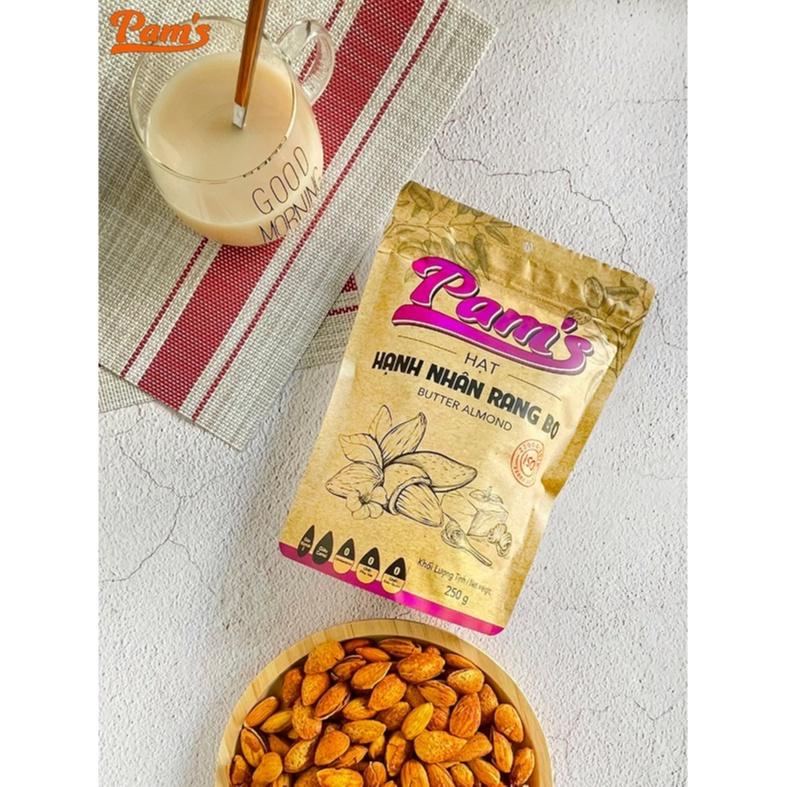 Hạnh Nhân Mỹ Rang Bơ Pams Hạt Hạnh Nhân Giòn Thơm, Béo Bùi Vị Bơ, Thích Hợp Ăn Giảm Cân
