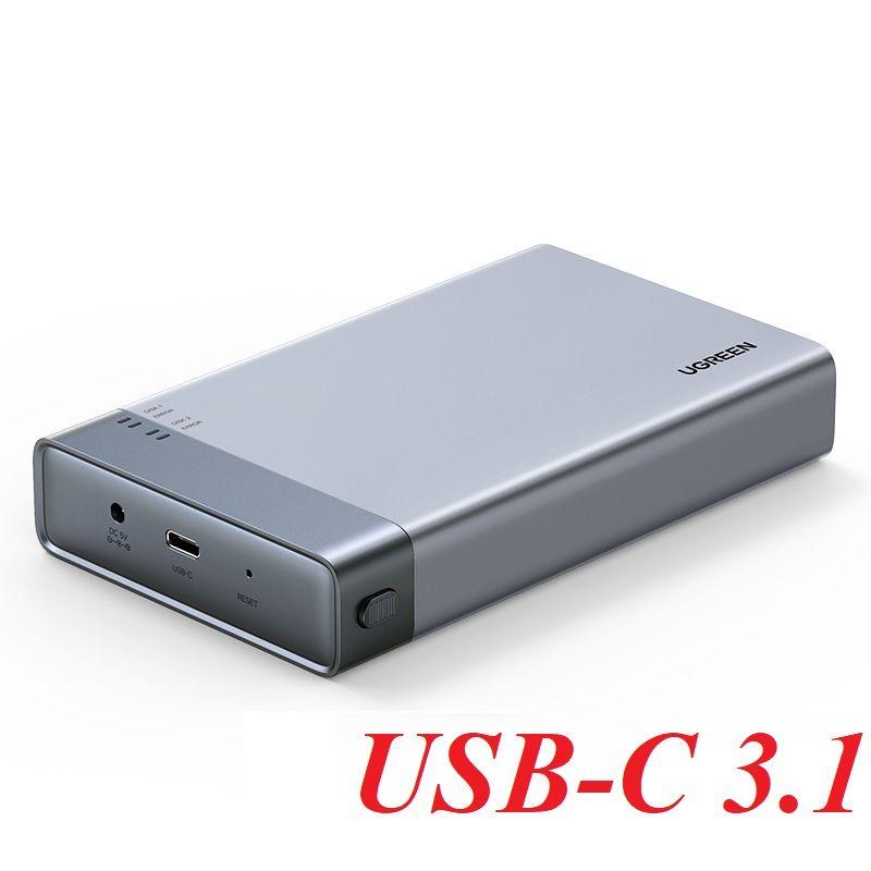 Ugreen UG80857CM381TK USB Type C 3.1 Gen2 2.5inch hộp ổ cứng sata kết nối với máy tính kèm dây cáp 2 đầu C - HÀNG CHÍNH HÃNG
