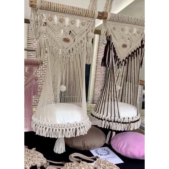 võng mèo, xích đu mèo ,võng mèo, võng chụp ảnh macrame handmade (tặng kèm đệm lót)