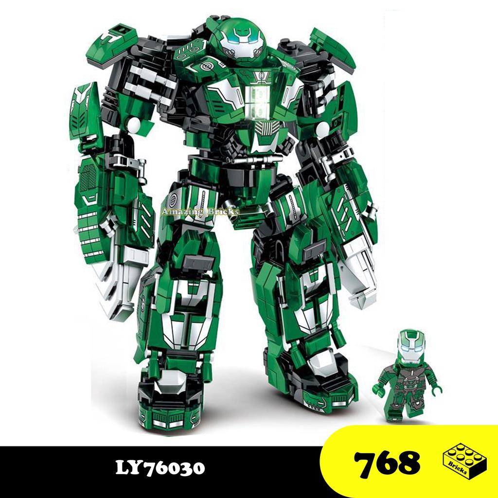 Đồ chơi Lắp Ráp Siêu anh hùng Hulkbuster MK26, LY76030 Marvel Ironman, Xếp hình thông minh 