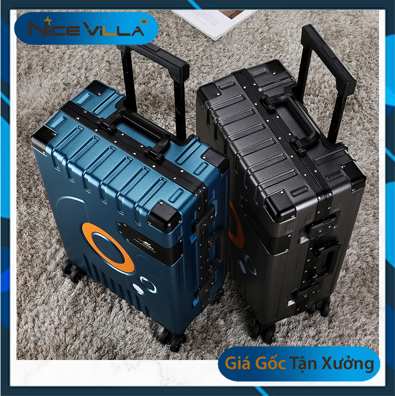 Vali Khung Nhôm Khóa Sập Hình Học NiceVilla Size 20inch &amp; 24inch