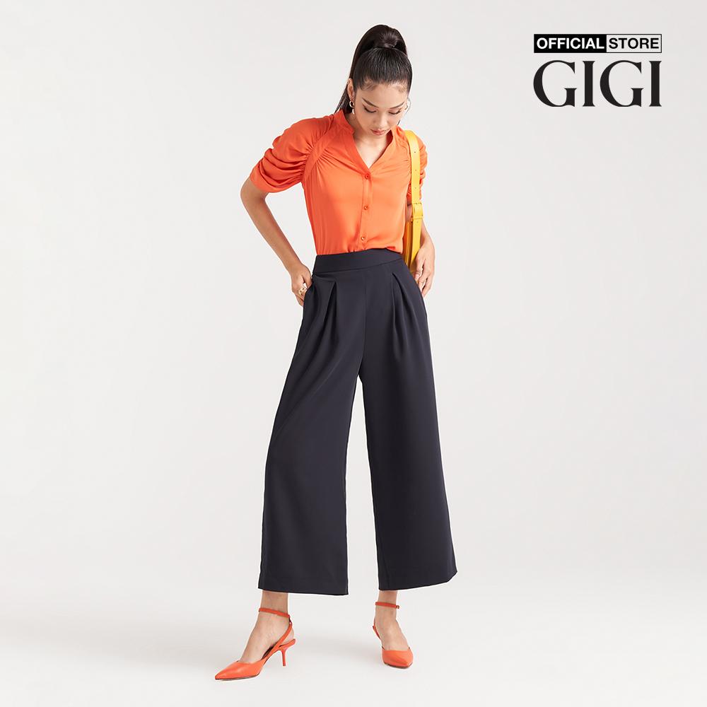 GIGI - Quần culottes nữ xếp li hiện đại G3201P221316