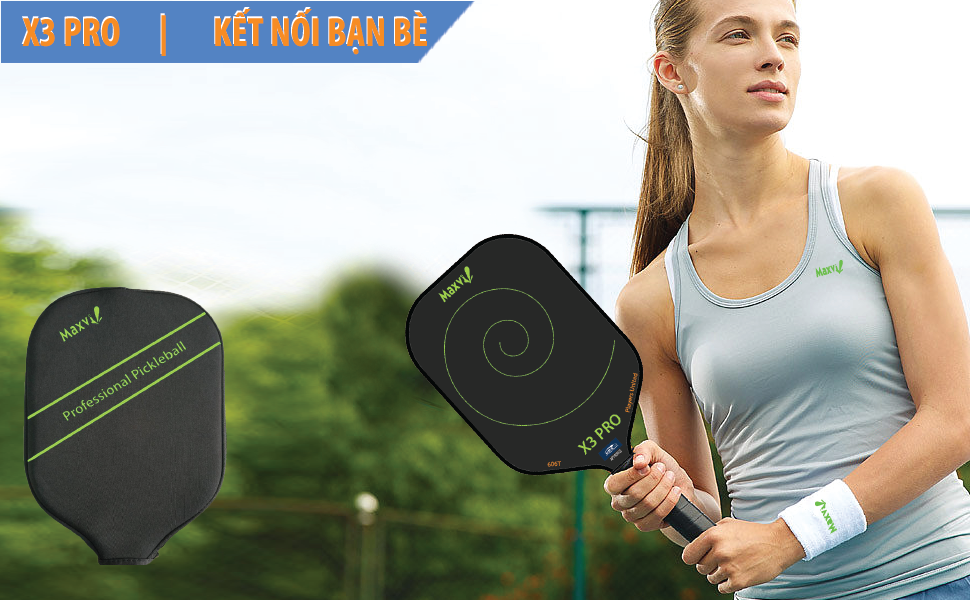 VỢT PICKLEBALL MAXVI X3 PRO MẶT CARBON DÀNH CHO NGƯỜI CHƠI THƯỜNG XUYÊN