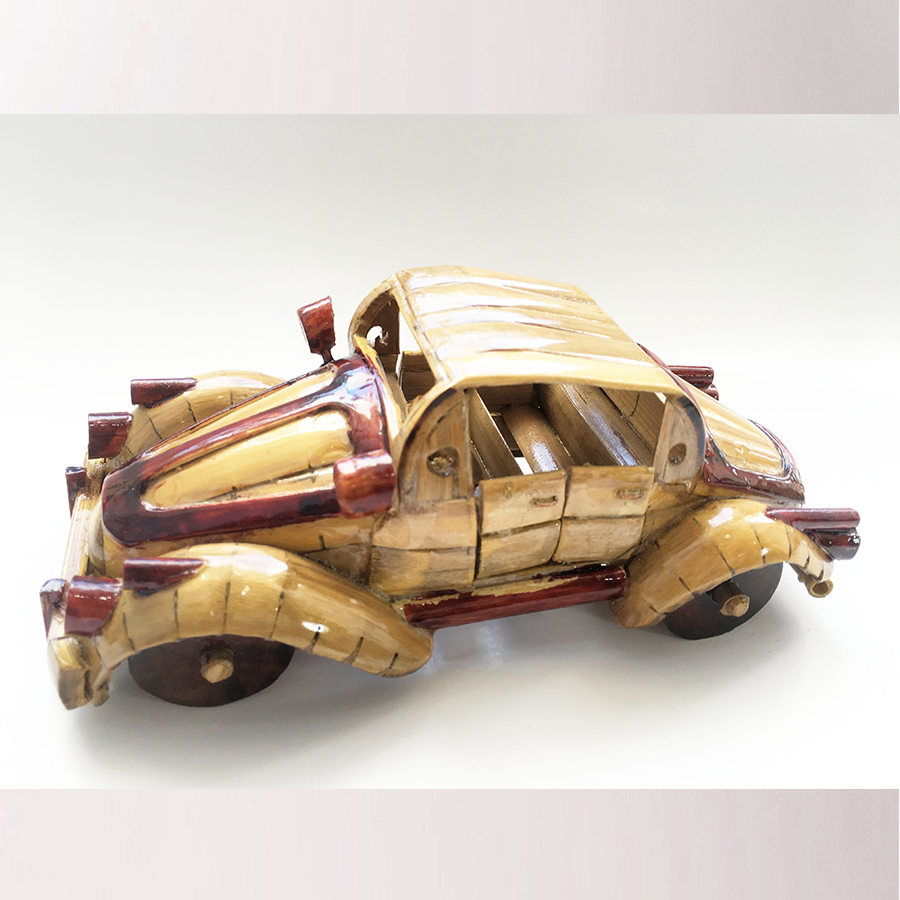 Mô Hình Xe Hơi Citroen Traction Tre Vàng Handmade