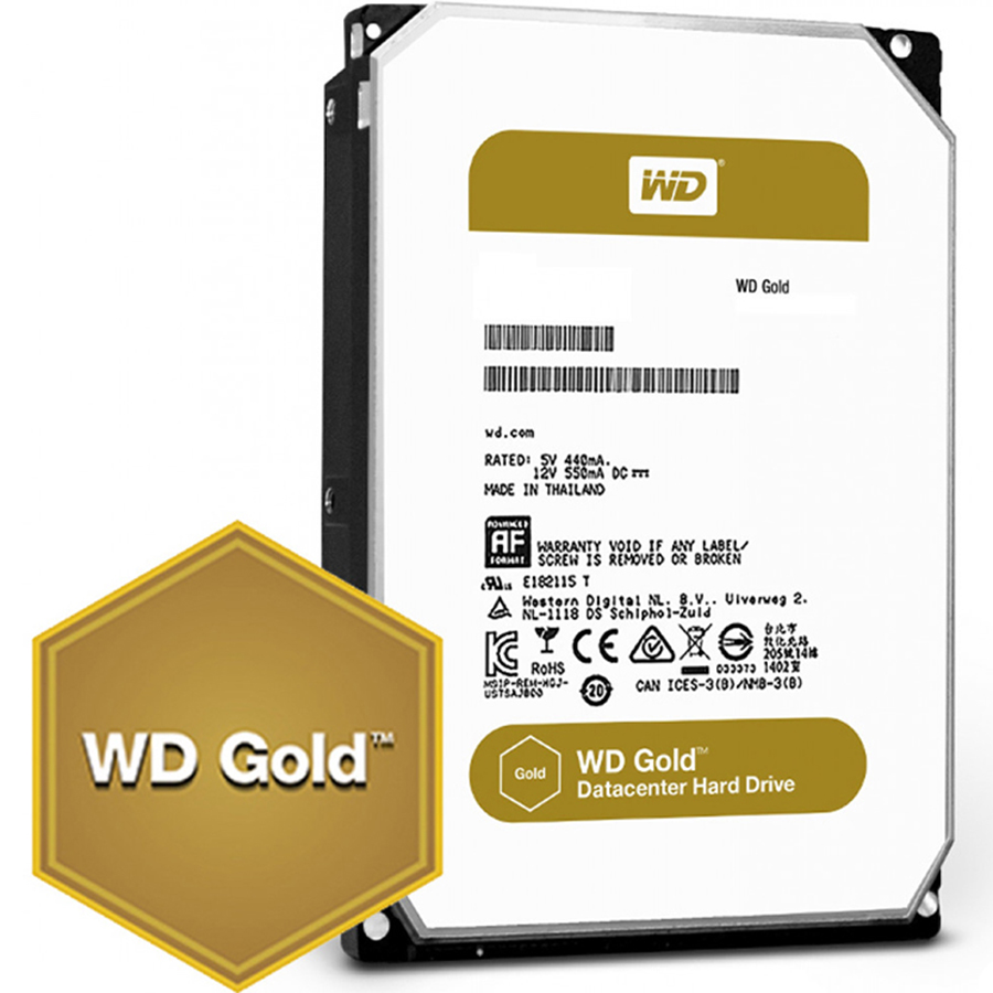 Ổ cứng Desktop WD HDD Gold 10TB WD102KRYZ - Hàng Chính Hãng