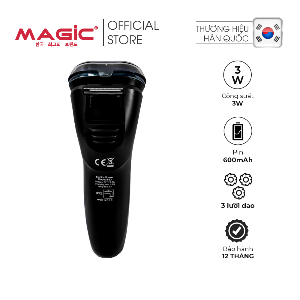 Máy cạo râu khô và ướt Magic B-63- Hàng chính hãng