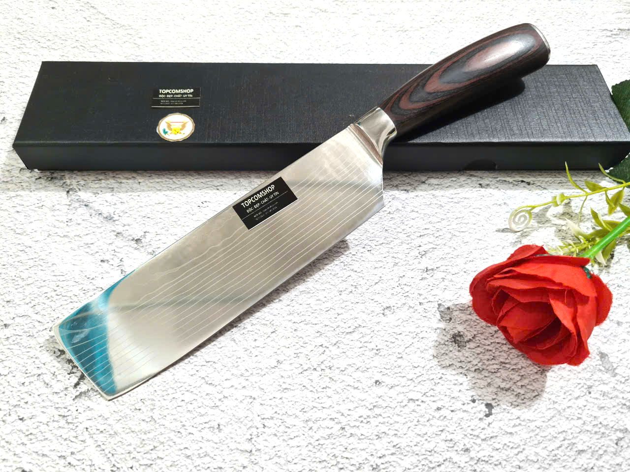 DAO - DAO BẾP NHẬT BẢN USUBA THÉP DAMASCUS MÃ DT125 nt topcomshop vn