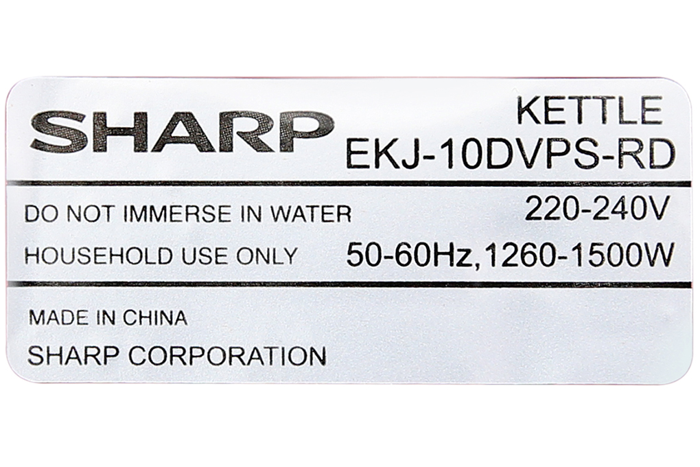 Bình Đun Siêu Tốc Sharp EKJ-10DVPS-RD (1.0 Lít) - Hàng Chính Hãng