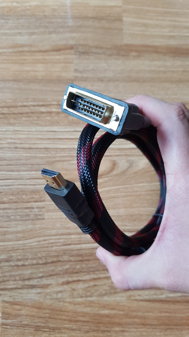 Cáp chuyển đổi HDMI To DVI 1.5m bọc lưới siêu bền