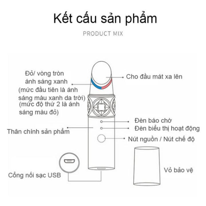 Máy massage mắt môi Beautifull Oval Tech Clinic ️Hanrui Offical️