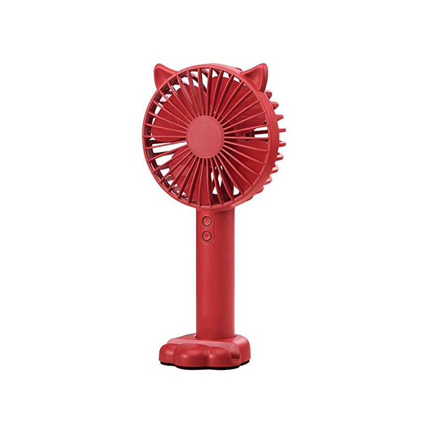 Quạt mini cầm tay tiện dụng handy fan 3 tốc độ gió tai mèo cao cấp có đèn, giá đỡ điện thoại