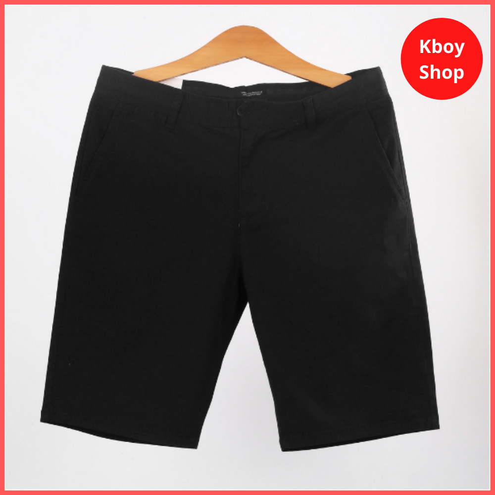 Quần short kaki nam trơn co giãn nhẹ, quần đùi kaki có bigsize, vải mềm mịn đẹp hợp dáng - Q01