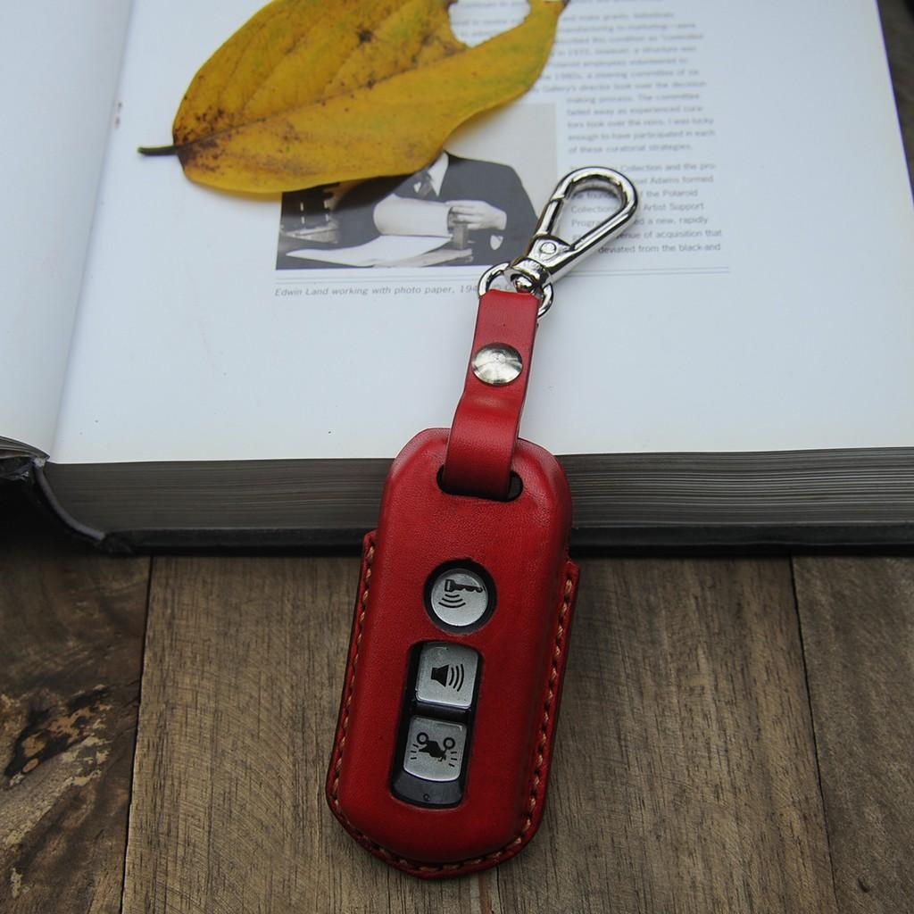 VỎ BAO DA CHÌA KHÓA XE MÁY - DA BÒ NHUỘM BỎ TƯƠI - DTLEATHER BD046-009-009