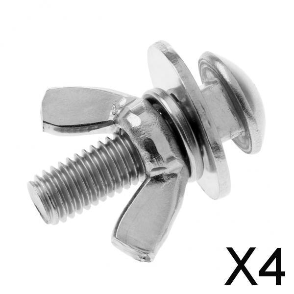 4xTech Diving Backplate Stainless Steel Butterfly Screw Bolts Wing Nuts 1 Set