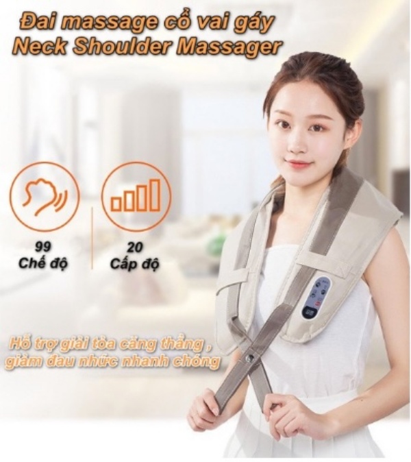 Đai massage vai cổ lưng chân eo hiệu quả với 15 phút mỗi ngày