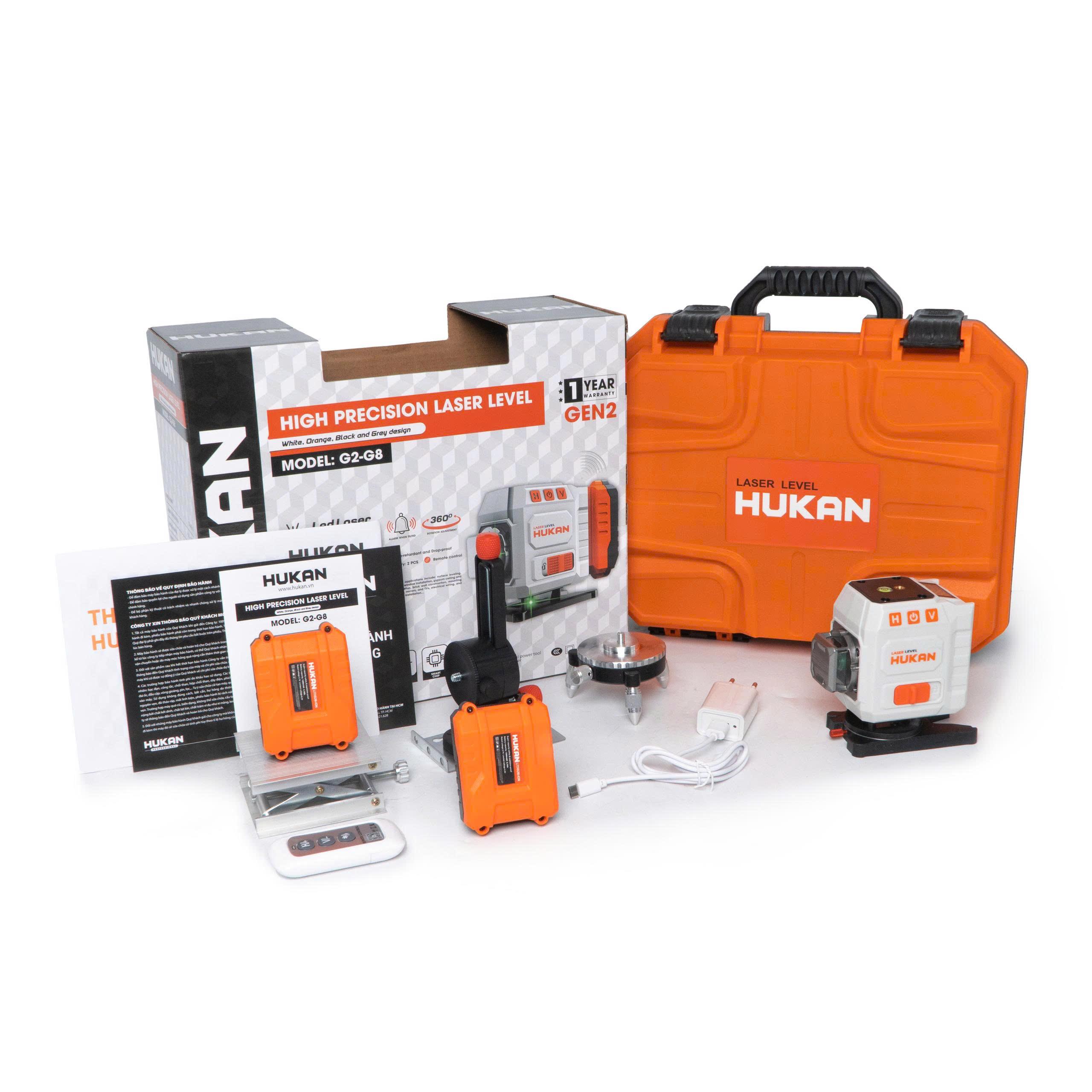 MÁY CÂN BẰNG LASER 2MM G2-G8 HUKAN -HÀNG CHÍNH HÃNG