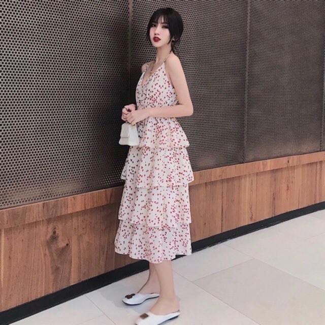 Đầm Suông Dài Tầng Nhiều Màu
