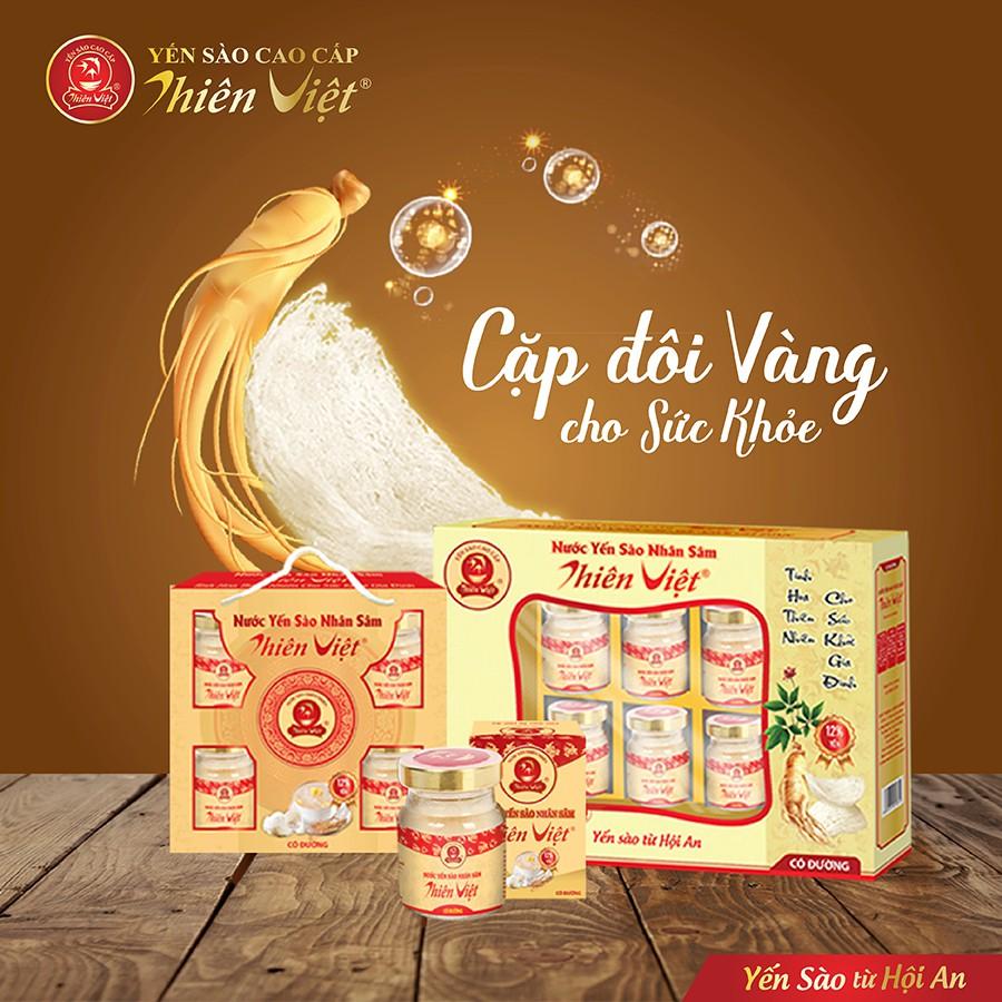 Nước Yến Nhân Sâm Thiên Việt 15% Tổ yến (6 hũ x 70ml)