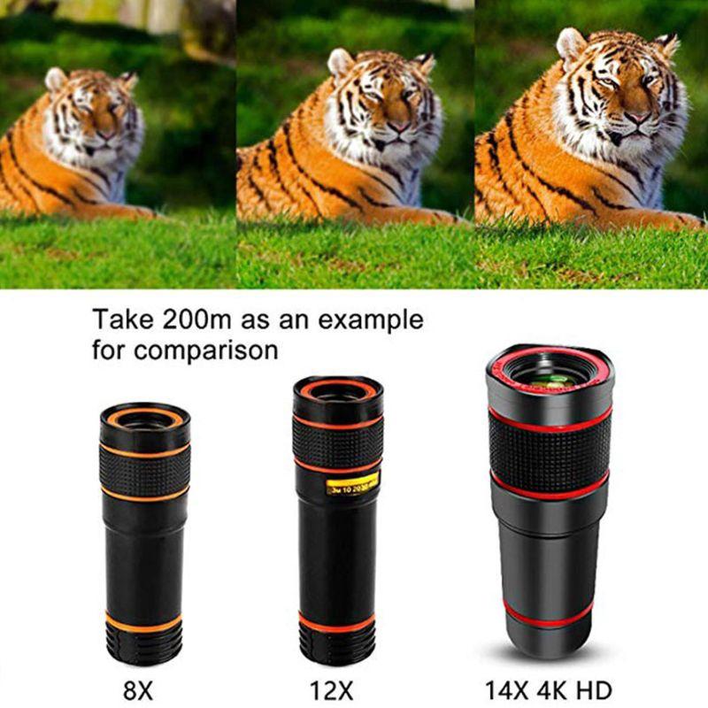 Ống Kính Phóng To 12x Kẹp Camera Điện Thoại Chuyên Dụng