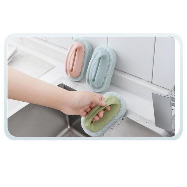 Bàn Chải Cọ Rửa Bọt Biển Đa Năng Có Tay Cầm Tiện Dụng New 88081 SHIPNHANH88