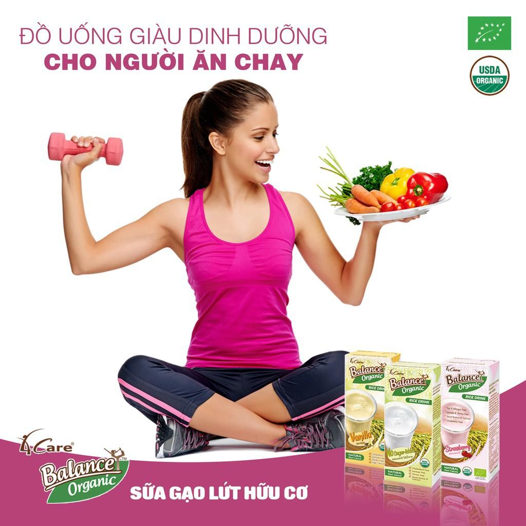 Sữa gạo hữu cơ hương dâu Thái Lan 4Care Balance Organic