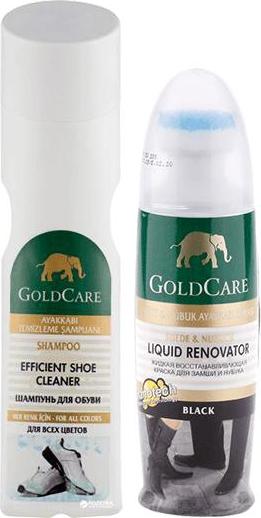 COMBO CHĂM SÓC GIÀY GỒM XI NƯỚC ĐÁNH GIÀY GOLDCARE GC2002 VÀ CHAI GIẶT KHÔ GOLDCARE GC2003