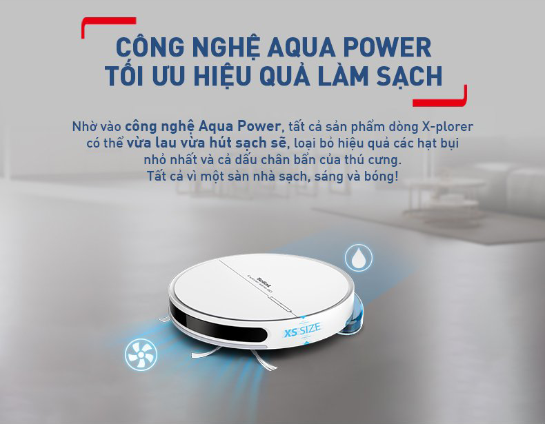 Máy hút bụi Tefal Robot RG7447WH - Trắng - Hàng chính hãng