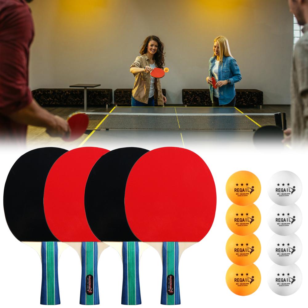 2 cặp vợt và 8 quả bóng bàn đánh bóng bàn Paddles chất lương cao